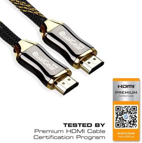 img 2 attached to Премиум-сертифицированный HDMI-кабель длиной 6 футов | 4K Ultra HD, поддержка 3D и Ethernet | QualGear QG-PCBL-HD20-6FT