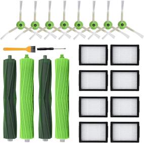 img 4 attached to Replacement Parts Kit for iRobot Roomba i3 i3+(3550), i6+(6550), i7, i7+, E5, E6 Vacuum Cleaner - Mochenli Replacement Parts Set: 2 Sets of Roller Brushes, 8 Side Brushes, 8 Filters, and 2 Tools