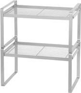 📦 nex stackable & expandable kitchen shelf organizer set of 2 for cabinet, counter, cupboard, and pantry логотип