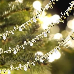img 4 attached to DearHouse Crystal Acrylic Christmas Garland Seasonal Decor