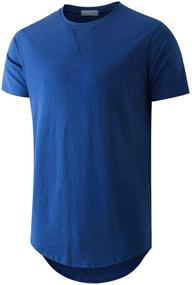 img 1 attached to KLIEGOU Hipster Longline Crewneck T Shirt Men's Clothing