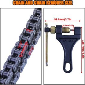 img 1 attached to 🏍️ MRELC 428 Мотоциклетная цепь сьемником цепи | 114-звеньевая прочная приводная цепь