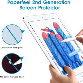 img 1 attached to 📝 [2 Pack] Paperfeel Screen Protector for iPad 6th Gen 9.7 inch - Write, Draw, and Sketch Like on Paper, Anti Glare with Easy Installation Kit - Compatible with iPad 9.7 & iPad Pro 9.7