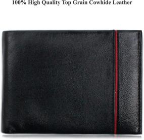 img 2 attached to 👔 Timeless Genuine Leather Bifold Wallet for Men - The Classic Choice