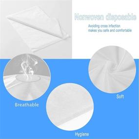 img 3 attached to 🛌 20 PCS Disposable Non-Woven Massage Table Sheets - Breathable Polypropylene Fabric, 31" x 70" Thin, not waterproof - SPA Bed Cover