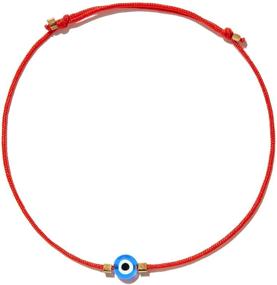 img 4 attached to Authentic Naz Collection Evil Eye Bracelet: Handmade Red String Kabbalah Protection Bracelet for Women, Men, Boys, Girls, and Babies - Adjustable Design