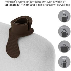 img 3 attached to 🪑 Watruer Sofa Cup Holder - Grey: The Ultimate Anti-Spill Couch Coaster Drink Holder for Your Sofa or Couch