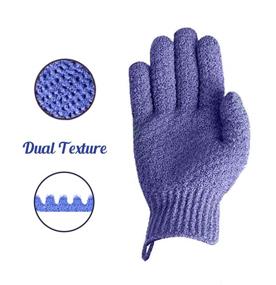 img 1 attached to 🧤 EXCLAIM BEAUTY Exfoliating Gloves: Dual Texture Body Scrubber Gloves for Shower, Spa, Massage - Adjustable Straps, Dead Skin Remover