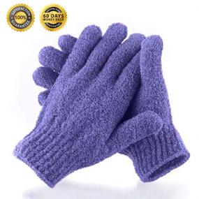 img 3 attached to 🧤 EXCLAIM BEAUTY Exfoliating Gloves: Dual Texture Body Scrubber Gloves for Shower, Spa, Massage - Adjustable Straps, Dead Skin Remover