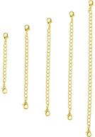 gold necklace extender chain set - 5 pieces for diy jewelry making of necklaces and bracelets logo