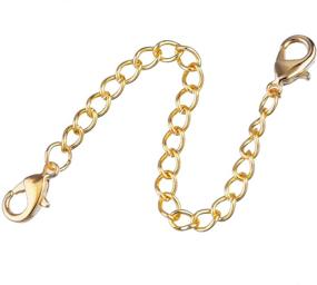 img 2 attached to Gold Necklace Extender Chain Set - 5 Pieces for DIY Jewelry Making of Necklaces and Bracelets