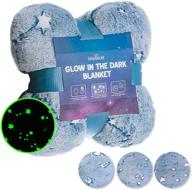 🌌 blue constellation glow in the dark blanket - unique 60”x 50" birthday christmas thanksgiving gift for toddler, teens, kids, girls, boys, women, best friend logo