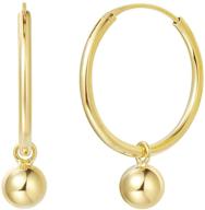 👂 fancime white/yellow gold plated sterling silver pearl hoop earrings - dangle drop & endless, fine jewelry for women & girls logo