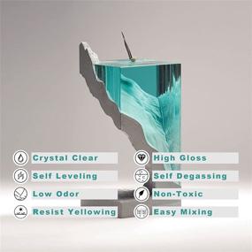 img 1 attached to 🔮 Crystal Clear Epoxy Resin Kit - 19 oz for Jewelry, Countertop, Bar Top, Tabletop Crafts Casting and Coating – UV Resistant &amp; Food Safe – Fast Curing 2 Part Resin Kit