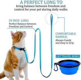 img 2 attached to 🐾 2 Pack DOYOO Puppy Dog and Cat Leash – Strong and Durable with Easy-to-Use Collar Hook, Suitable for Small and Medium Dogs – Includes Collapsible Pet Bowl