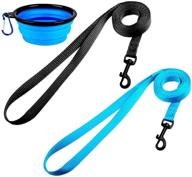 🐾 2 pack doyoo puppy dog and cat leash – strong and durable with easy-to-use collar hook, suitable for small and medium dogs – includes collapsible pet bowl logo