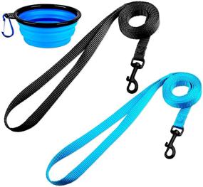 img 4 attached to 🐾 2 Pack DOYOO Puppy Dog and Cat Leash – Strong and Durable with Easy-to-Use Collar Hook, Suitable for Small and Medium Dogs – Includes Collapsible Pet Bowl