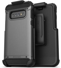 img 4 attached to 📱 Encased Galaxy S10 Belt Clip Holster Case (2019 Scorpio Armor) - Premium Protection & Convenient Holder for Samsung Galaxy S10 - Gunmetal Grey