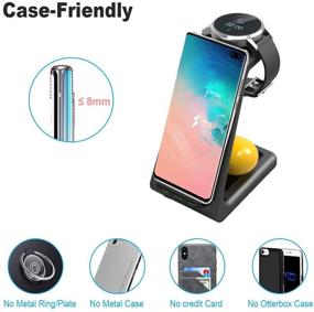 img 2 attached to 🔌 3-in-1 Wireless Charger for Samsung Galaxy S21/S20/S10/Note 20 Ultra/Note 10, Galaxy Watch 3/Active 2/Gear S3/Sport/Fit, Galaxy Buds+/Live/Pro - Fast Charging Station