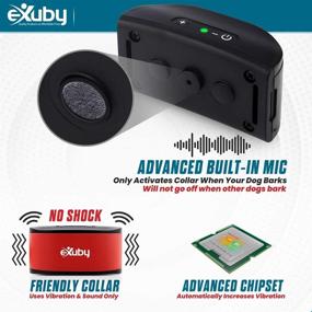 img 2 attached to eXuby Friendly Dog Bark Collar: Small Dog Training Device w/ Microphone – Humane Sound & Vibrations – No Shock, Only Activates on Barking – Advanced Chipset for Customized Vibration – No Prongs