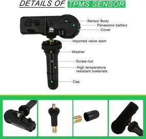 img 1 attached to 🔧 Повысьте безопасность с датчиком давления шин CDWTPS 56029479AB - программируемой системой контроля давления шин TPMS для Dodge Jeep Ram Chrysler - комплект из 4 штук.