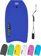 🌊 woowave premium ixpe bodyboard: 33-inch, 37-inch, or 42-inch boogie board with coiled wrist leash, eps core, and hdpe slick bottom - lightweight surfing fun for kids, teens, and adults logo