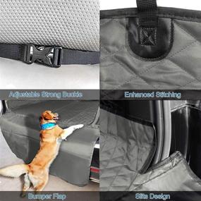 img 2 attached to 🐶 J&C SUV Cargo Liner for Dogs: Scratchproof Pet Cargo Cover with Bumper Flap Protector - Waterproof Dog Seat Cover for Car SUVs Sedans Vans