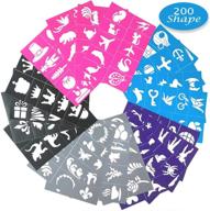 200-piece professional face painting stencils for kids: reusable body paint stencils for parties, sleepovers, birthdays, carnivals, halloween, christmas, and more! logo