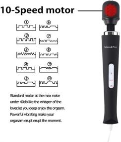 img 2 attached to 💆 Массажёр Mass&amp;Pro с электрическим шнуром - идеальный инструмент для массажа всего тела и релаксации для использования дома (черный)