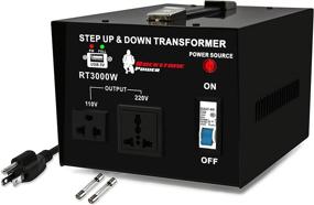 img 4 attached to 3000 Watt Heavy Duty Voltage Converter Transformer - Step Up/Down Power Converter with Circuit Breaker Protection – AC 110V/120V/220V/240V – DC 5V USB Port - CE Certified - 3-Year Warranty