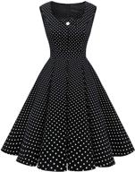 👗 dressystar vintage cocktail rockabilly blackwhitedota women's clothing: embrace retro chic with elegant flair logo