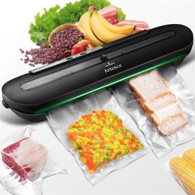 img 4 attached to 🔒 Compact Vacuum Sealer Machine with 10 Bags for Food Storage, Sous Vide & Easy Cleaning