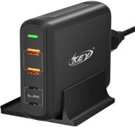 🔌 high power 150w 4-port usb c pd charger with dual type c outputs - multiport usb hub charger for macbook pro/air, ipad pro, dell, lenovo, iphone 12/11/pro/max/xr, galaxy, pixel, and more logo