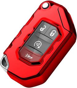 img 4 attached to Tukellen For Jeep Key Fob Cover Premium Soft Full Protection Key Shell Key Case Compatible With Jeep 2020 2021 Gladiator JT Sahara JLU 2018-2021 Jeep Wrangler JL JLU Rubicon(Red)