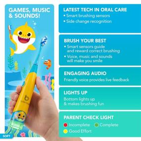 img 3 attached to 🦈 BriteBrush - Engaging Baby Shark Interactive Smart Kids Toothbrush