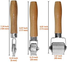 img 3 attached to 🚗 Трехчастый набор ручных роликов для подавления шума в автомобиле для звукоизоляции - идеально подходит для нанесения подавителя, монтажа и внутренних аксессуаров - с деревянной ручкой и вращающимся колесом.