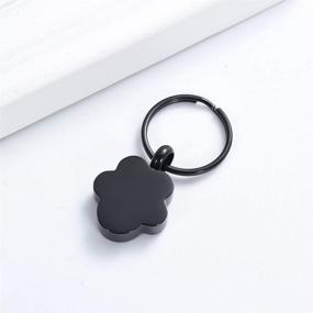img 1 attached to 🐾 Cremation Keychain for Ashes - Dog Paw Print Urn Pendant - Keepsake Cremation Jewelry for Memorial
