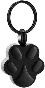 img 4 attached to 🐾 Cremation Keychain for Ashes - Dog Paw Print Urn Pendant - Keepsake Cremation Jewelry for Memorial