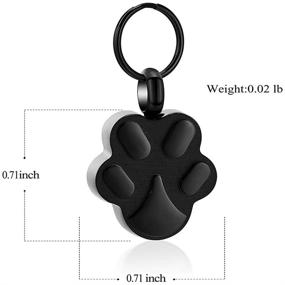 img 3 attached to 🐾 Cremation Keychain for Ashes - Dog Paw Print Urn Pendant - Keepsake Cremation Jewelry for Memorial