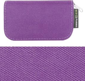 img 1 attached to 📸 ECO-FUSED Memory Card Case - Holds up to 22x SD, SDHC, Micro SD, Mini SD and 4X CF - Organizer with 22 Slots (8 Pages) - Ideal for Storage and Travel (Purple)