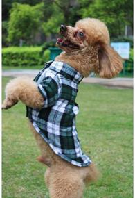 img 1 attached to 🐶 Petea Adorable Dog Shirts: British Style Plaid Pet Apparel for Dogs and Cats