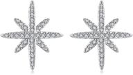 starburst earrings zirconia sterling jewelry logo