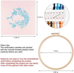 img 1 attached to 🦚 Peacock Embroidery Starter Kit for Beginners - Includes Pattern, Instructions, and Full Range of Stamped Embroidery Kits - Ideal Cross Stitch Set