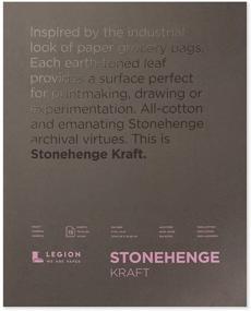 img 1 attached to 📝 Legion Stonehenge Kraft Pad: Premium 15 Sheet Cotton Deckle Edge Paper, 11x14 Inches