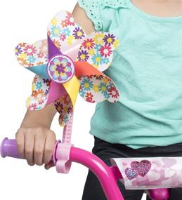 img 2 attached to 🌸 Kid's Bicycle Spinning Flower Pinwheel - Easy Snap-On Ride Along Dolly Bike Handlebar Pinwheel Attachment