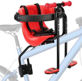 img 4 attached to 🚴 USA Safely Carrier: FORTOP Bicycle Baby Kids Child Front Mount Seat with Handrail