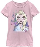 ❄️ solid crew tee - disney frozen 2 elsa face girl's t-shirt logo