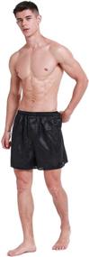 img 3 attached to 🩳 Lavender Satin Boxer Shorts: Men's Sleepwear for Lounge & Bedtime