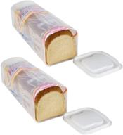 airtight bread loaf plastic 🍞 keeper box: 2-pack for freshness and storage логотип