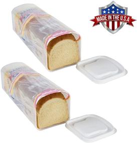 img 3 attached to Airtight Bread Loaf Plastic 🍞 Keeper Box: 2-Pack for Freshness and Storage